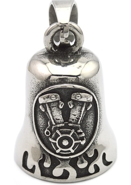 A10304-GÜMÜŞ Erkek Boys Serin Metal Motor Çan Kolye Punk Hip Hop Kaya Bisiklet Motosiklet Tarzı Alev Kolye Lokomotif Parti Takı Hediyeler (Yurt Dışından) modelleri