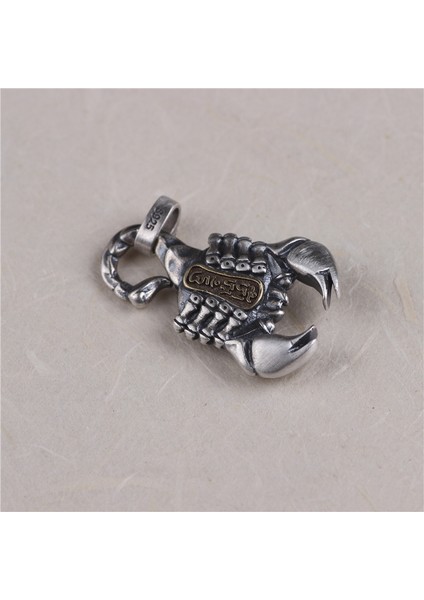 AL4567 Erkek Retro Yaratıcı Tasarım Otoriter Kırmızı Alev Demir Akrep Kolye Kolye Gotik Punk Rahat Takı Hediye (Yurt Dışından) modelleri
