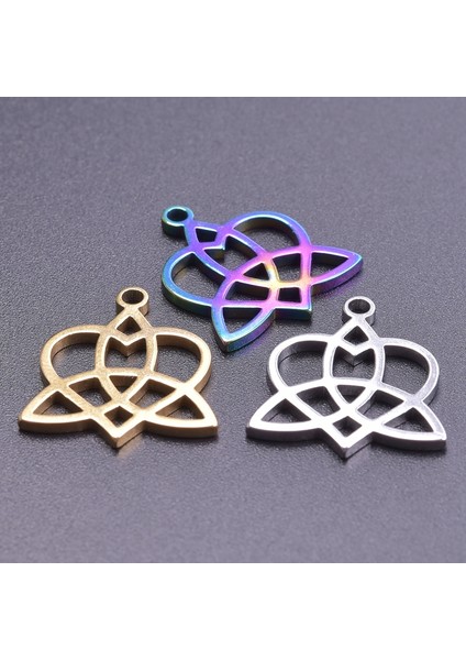 S630-R 6 Adetlot Büyücülük Celtic Düğüm Koruma Muska Charms Paslanmaz Çelik Wicca Tanrıça Üçlü Ay Kolye Подвеска Takı Için (Yurt Dışından)