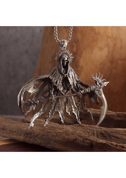 AL19701 Tüm Yeni Sarı Saç Kaslı Samuray Kolye Kolye Erkekler Için Claunk Anime Karakterler Mücadele Heykeli Takı (Yurt Dışından)