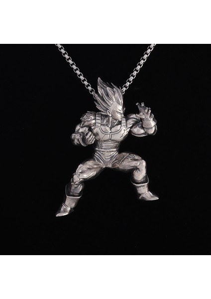 AL19701 Tüm Yeni Sarı Saç Kaslı Samuray Kolye Kolye Erkekler Için Claunk Anime Karakterler Mücadele Heykeli Takı (Yurt Dışından) fiyatları