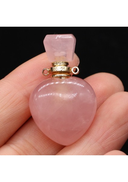 Yeşil Doğal Taş Parfüm Şişesi Kolye Reiki Şifa Uçucu Yağ Şişeleri Kristal Ametist Takı Yapımı Için Kolye Kolye (Yurt Dışından)