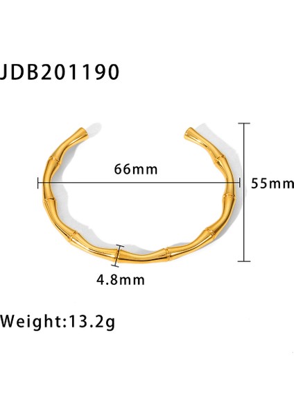 JDB201190 Youthway Paslanmaz Çelik Metal Doku Bilezik Kadınlar Için Moda Metal Altın 18 K Geometrik Takı (Yurt Dışından)
