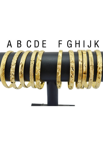 P Ethlyn Moda Dubai Altın Takı Altın Renk Bilezik Etiyopya Bilezik ve Bilezikler Etiyopya Takı Bilezik Hediye B01 (Yurt Dışından) modelleri