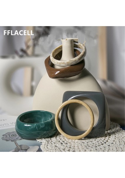 No.19 Boyutu 2022 Vintage Punk Renkli Büyük Bilezik Kalın Reçine Akrilik Geometrik Düzensiz Üçgen Kare Bilezik Kadınlar Için Takı (Yurt Dışından) indirimleri