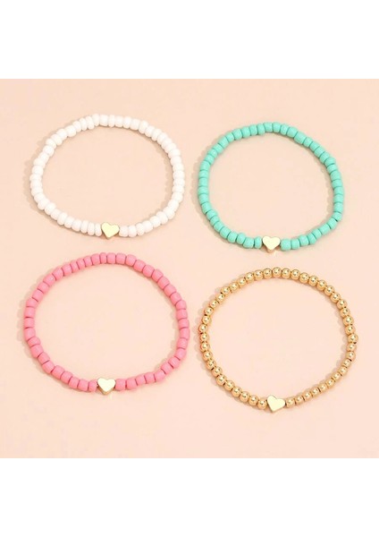 B052 Ywzıxln Boho Kazınmış Çok Katmanlı Renkli Boncuk Zincir Kalp Kolye Bilezik Aksesuarları Kadınlar Için En Iyi Hediye B052 (Yurt Dışından) fiyatları