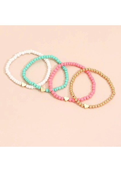 B052 Ywzıxln Boho Kazınmış Çok Katmanlı Renkli Boncuk Zincir Kalp Kolye Bilezik Aksesuarları Kadınlar Için En Iyi Hediye B052 (Yurt Dışından) modelleri