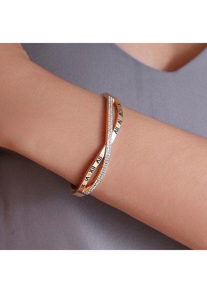 S1204-R Yeni Moda Klasik Kadın Bilezik Gümüş Renk Altın Bilezik Kadınlar Için Gül Altın Taklidi Bilezik Manşet Trendy Takı Hediyeler (Yurt Dışından) modelleri