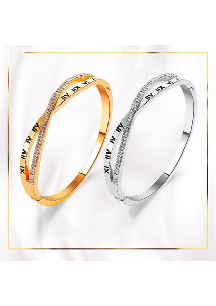 S1204-R Yeni Moda Klasik Kadın Bilezik Gümüş Renk Altın Bilezik Kadınlar Için Gül Altın Taklidi Bilezik Manşet Trendy Takı Hediyeler (Yurt Dışından) indirimleri