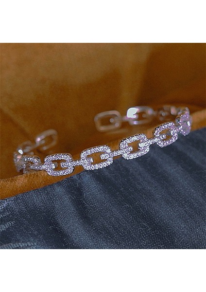 A Kore Yeni Zarif Hollow Kare Zincir Bilezik Moda Mizaç Basit Açık Bilezik Kadın Takı (Yurt Dışından) fiyatları