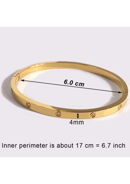 Altın-4mm Güzel Paslanmaz Çelik Bilezikler Kadın Sevgilisi Bilezik ve Bilezikler Kadın Için Altın Aşk Pulseiras Kristal Düğün Feminina Takı (Yurt Dışından)