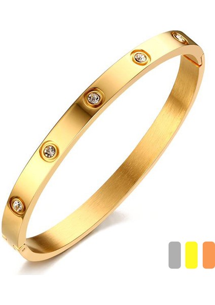 Py-Altın-6mm Kadınlar Için Trendy Kristal Bilezikler Moda Bileklik Bileklik Titanyum Aşk Pulseiras Paslanmaz Çelik Bilezik Feminina Takı Hediye (Yurt Dışından) fiyatları