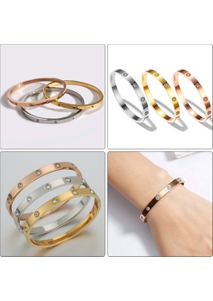 Py-Altın-6mm Kadınlar Için Trendy Kristal Bilezikler Moda Bileklik Bileklik Titanyum Aşk Pulseiras Paslanmaz Çelik Bilezik Feminina Takı Hediye (Yurt Dışından) modelleri