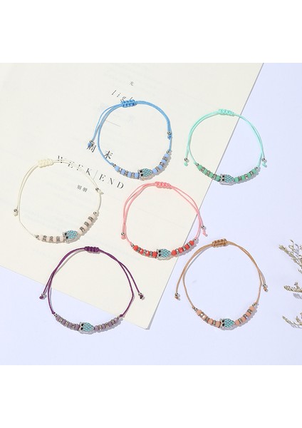 NO.45306 Boyutu Eldeki Basit Bohemya Kristali Hayvan Bilezikler Sonsuzluk Baykuş Halat Bilezik Arkadaşlar Için Hediye Yaz Tatil Takı (Yurt Dışından) modelleri