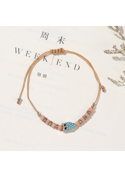 NO.45306 Boyutu Eldeki Basit Bohemya Kristali Hayvan Bilezikler Sonsuzluk Baykuş Halat Bilezik Arkadaşlar Için Hediye Yaz Tatil Takı (Yurt Dışından) indirimleri