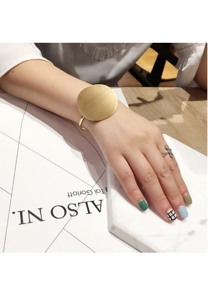 SZ057S OLY2U Yeni Varış Açık Fırçalanmış Büyük Yuvarlak Manşet Bilezik Kadınlar Için Klasik Geometrik Yuvarlak Bileklik Bilezik Yuvarlak Bilezik SZ081 (Yurt Dışından) fiyatları