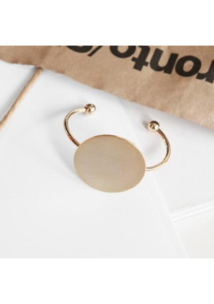 SZ057S OLY2U Yeni Varış Açık Fırçalanmış Büyük Yuvarlak Manşet Bilezik Kadınlar Için Klasik Geometrik Yuvarlak Bileklik Bilezik Yuvarlak Bilezik SZ081 (Yurt Dışından) fırsatları