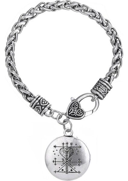 C Benim Şekli Ogou Feray Voodoo Bilezikler Bilezik Erkekler Kadınlar Için Loa Veve Charms Muska Bilezik Vodoun Lwa Tılsım Hoodoo Takı (Yurt Dışından)