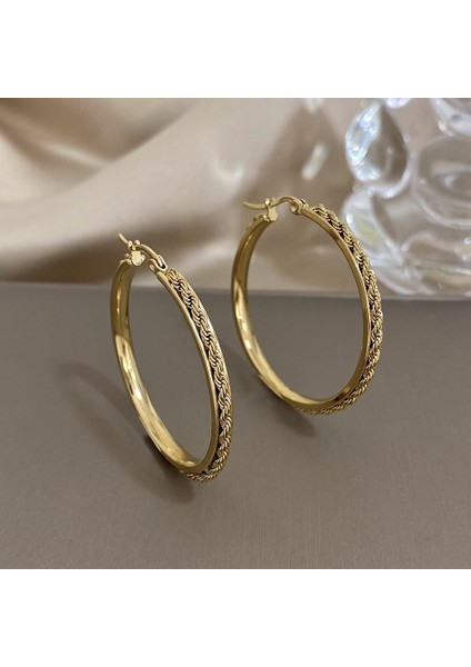 A2695501E-001 Flashbuy Yeni Basit Altın Rengi Bükülmüş Paslanmaz Çelik Bilezik Kadınlar Için Bilezikler Trendy Benzersiz Tasarım Su Geçirmez Takı Hediye (Yurt Dışından) indirimleri