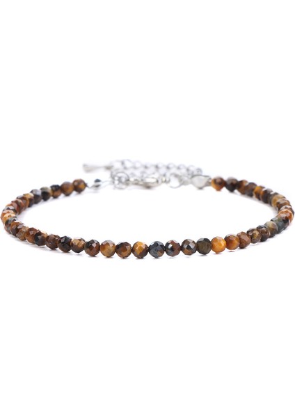 Ayarlanabilir Stil Yeşil 3 mm Boncuk Bilezik Kadın Erkek Yönlü Doğal Taş Örgülü Bilezik Simli Zincir Ametist Lapis Lazuli Minik Bileklikler (Yurt Dışından) fırsatları