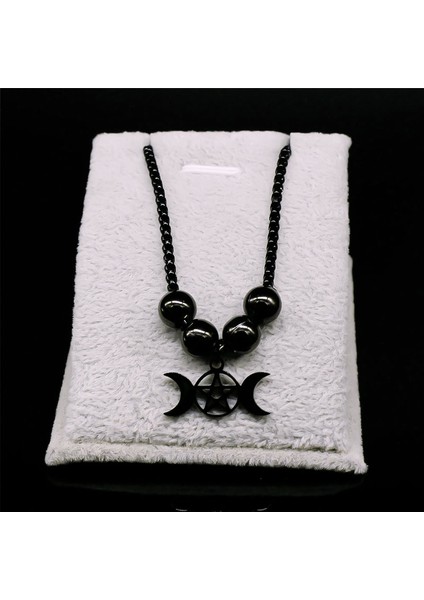 A Goth Wicca Üçlü Ay Hayalet Bc Bant Bilezik Çiçek Hekate Tekerlek Prens Şeytan Pentagram Paslanmaz Çelik Bilezikler Takı Hediye (Yurt Dışından) modelleri