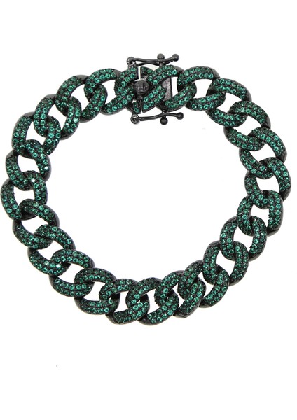 16,5 cm Tarzı Mavi Hip Hop Bling Bling Buzlu Out Miami Küba Zincir Bilezikler Mikro Açacağı Gökkuşağı Kırmızı Yeşil Mavi Cz Renkli Kadın Erkek Moda Takı (Yurt Dışından) modelleri