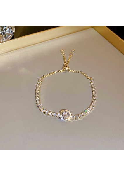 SL0008-1 Lüks Tam Rhinestones Ayarlanabilir 18 K Altın Kaplama Bilezik Kadınlar Için Trendy Parlak Büyük Boy Zirkon Bilezik Takı Hediyeler (Yurt Dışından) fiyatları