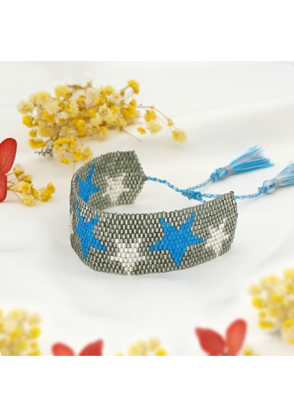 MG-B180007D GO2BOHO Meksika Moda El Yapımı Dokuma Miyuki Boncuklu Yıldız Püskül Bilezik Kadınlar Takı Için (Yurt Dışından) fırsatları