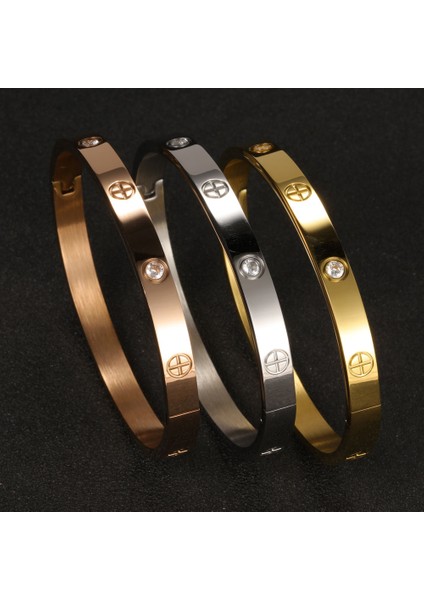 XH0429-B-S1 Xuanhua Paslanmaz Çelik Manşet Bileklik Bilezik Kadınlar Için Moda Takı Charm Takı Aksesuarları Kristal Bilezik Seviyor (Yurt Dışından) fırsatları