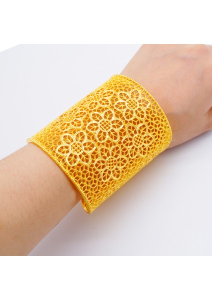 B78 Lüks Dubai Kadın Büyük Altın Rengi Bilezik Kadınlar Için Düğün Gelin Bilezik Bilezik Afrika Arap Takı Orta Doğu 2022 (Yurt Dışından)