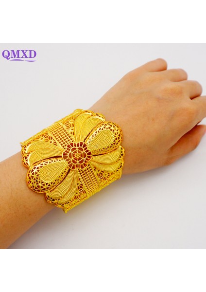 B78 Lüks Dubai Kadın Büyük Altın Rengi Bilezik Kadınlar Için Düğün Gelin Bilezik Bilezik Afrika Arap Takı Orta Doğu 2022 (Yurt Dışından) fiyatları