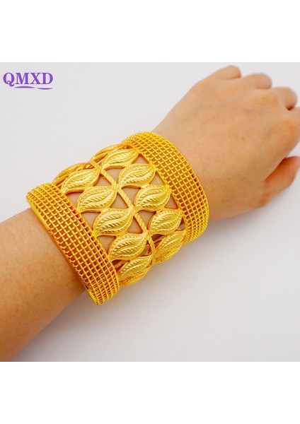 B78 Lüks Dubai Kadın Büyük Altın Rengi Bilezik Kadınlar Için Düğün Gelin Bilezik Bilezik Afrika Arap Takı Orta Doğu 2022 (Yurt Dışından) indirimleri