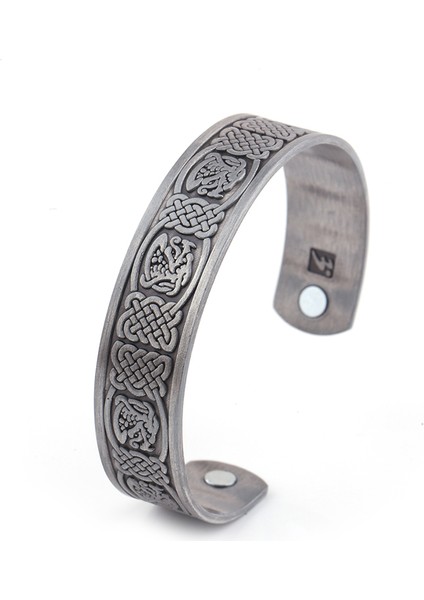 Düğüm-D Teamer Vintage Iskandinav Viking Manyetik Manşet Bilezik Triskel Hayat Ağacı Rune Bileklik Supernatural Muska Tılsım Takı (Yurt Dışından)