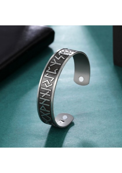 Düğüm-D Teamer Vintage Iskandinav Viking Manyetik Manşet Bilezik Triskel Hayat Ağacı Rune Bileklik Supernatural Muska Tılsım Takı (Yurt Dışından)