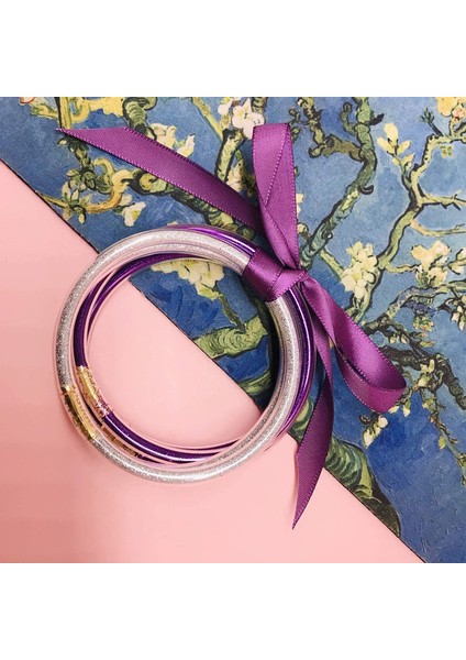 57MM Tarzı Beyaz 5pcslset Glitter Jöle Bilezik Bileklik Seti Kadınlar Için Glitter Dolgulu Jöle Silikon Bilezikler Kızlar Için (Yurt Dışından) indirimleri