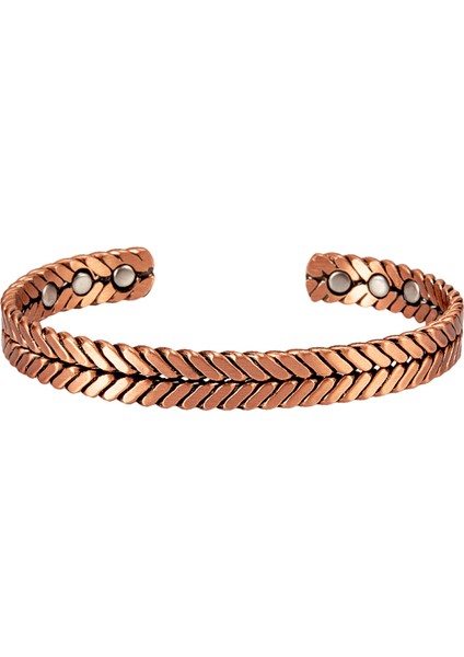 Bakır Bükülmüş Bakır Manyetik Bilezik Artrit Enerji Gül Manyetik Bilezik Faydaları Ayarlanabilir Manşet Yumuşak Bakır Takı Kadınlar Için (Yurt Dışından)