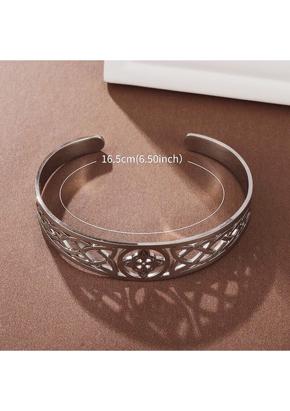 AL19773-GÜMÜŞ Cadı Düğüm Bilezik Paslanmaz Çelik Ayarlanabilir Açık Manşet Bilezik Celtic Büyücülük Muska Takı Erkek Kadın Doğum Günü Hediyesi (Yurt Dışından) indirimleri
