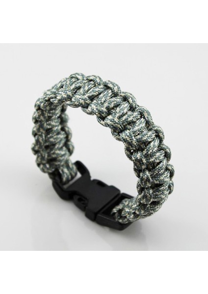 Renkli Açık Paracord Survival Bileklik Bileklik Erkekler Gümüş Ton Kafatası Halat Bileklik Kamp Yürüyüş Acil Toka Bilezik Jewery (Yurt Dışından)