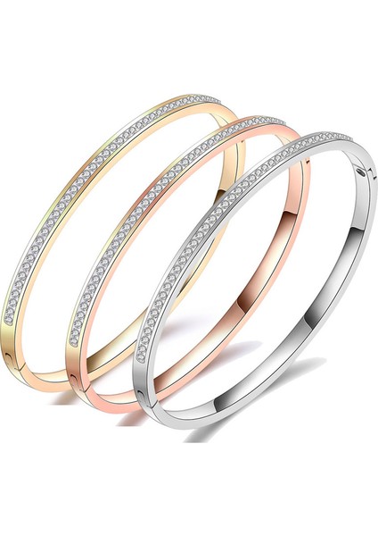 NO.82523 Boyutu Zorcvens Moda Takı Bileklik Bileklik Kristal Taklidi Açacağı Paslanmaz Çelik Bileklik Kadın Aksesuarları Için (Yurt Dışından) fiyatları