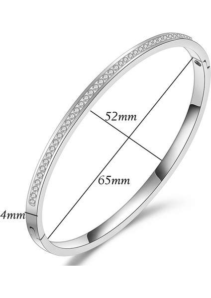 NO.82523 Boyutu Zorcvens Moda Takı Bileklik Bileklik Kristal Taklidi Açacağı Paslanmaz Çelik Bileklik Kadın Aksesuarları Için (Yurt Dışından) modelleri