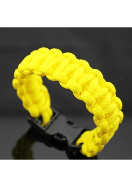 Sarı Açık Paracord Survival Bileklik Bileklik Erkekler Gümüş Ton Kafatası Halat Bileklik Kamp Yürüyüş Acil Toka Bilezik Jewery (Yurt Dışından)