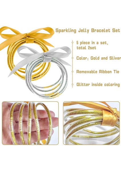 60MM Tarzı Gümüş Köpüklü Parti Bilezik Ilmek Glitter Dolgulu Silikon Jöle Bilezik Hafif Buda Kız Bileklik Bileklik Kadın Kızlar Için (Yurt Dışından) fırsatları