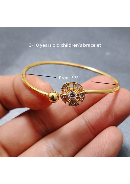 STIL22 Wando 20 Stilleri Dubai Altın Rengi Bebek Bilezik Çocuklar Için Bebek Promosyon Satış Çocuk Doğum Günü Hediyeleri Çocuk Bilezikler (Yurt Dışından)