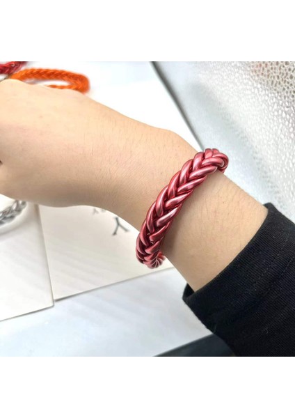 Gri Tarzı No6-Turuncu-Kırmızı Bilandi Moda Mizaç El Yapımı El Yapımı Dokuma Pvc Çift Katmanlı Çok Renkli Bilezik Kadınlar Için Parti Hediyeleri Için Hazır (Yurt Dışından) modelleri