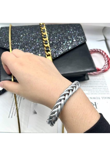 Gri Tarzı No6-Turuncu-Kırmızı Bilandi Moda Mizaç El Yapımı El Yapımı Dokuma Pvc Çift Katmanlı Çok Renkli Bilezik Kadınlar Için Parti Hediyeleri Için Hazır (Yurt Dışından) indirimleri