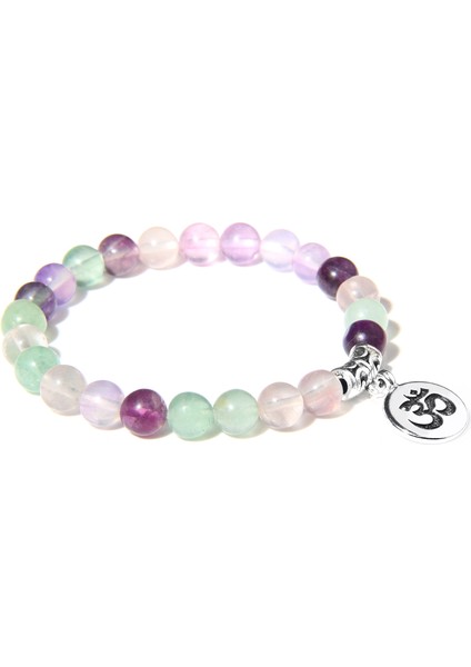 23CM Tarzı Florit El Yapımı Doğal Taş Lotus Ohm Buda Boncuk Bilezik Pembe Zebra Taş Lotus Charm Bilezik Kadın Erkek Yoga Takı Hediyeler Için (Yurt Dışından)