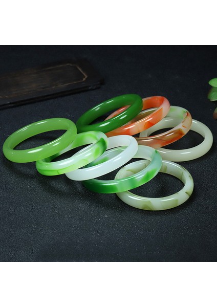 56-60MM Stili Renkli Çok Renkli Taklit Yeşim Bileklik Charm Mücevherat Moda Aksesuarları El Oyması Şanslı Muska Hediyeler Kadınlar Onun Erkekleri Için (Yurt Dışından)
