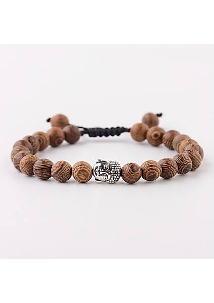 ABK040-3 Sıcak Erkekler Doğal Ahşap Boncuklar Çapraz Bilezikler Oniks Meditasyon Namaz Boncuk Bilezik Kadın Ahşap Yoga Takı Homme (Yurt Dışından)