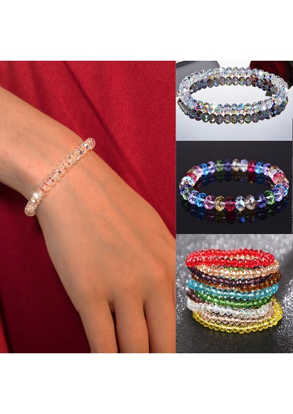A3-2 Adet Yeni Yapay Avusturya Kristal Bilezik Fashioy Taş Boncuk Esneklik Halat Strand Bilezikler Kadınlar Takı Için (Yurt Dışından) indirimleri