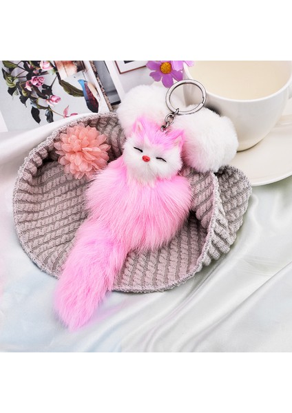 Peluş Küçük Tilki Anahtarlık, Araba Kolyesi, Hediye, Çanta Kolyesi (Yurt Dışından)